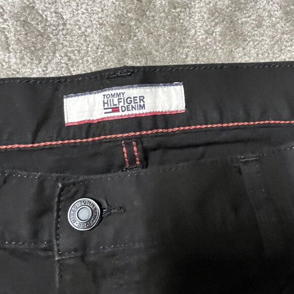 Tommy Hilfiger Slim Fit Straight Leg Jeans Mens Sz 40X32 Black Stretch Denim - Picture 9 of 13